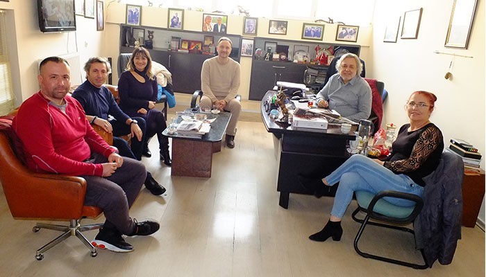 ÇOMÜ'lü akademisyenler Boğaz Medya'yı ziyaret etti