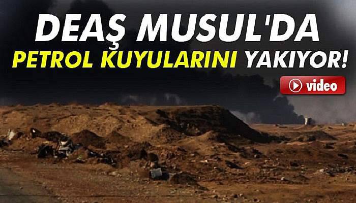 DEAŞ Musul'da petrol kuyularını yakıyor