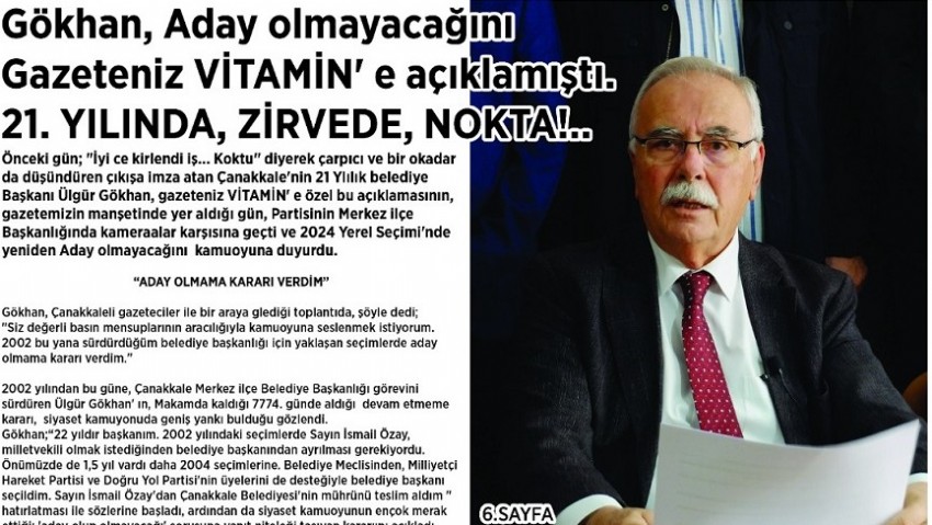 21. YILINDA, ZİRVEDE, NOKTA!..