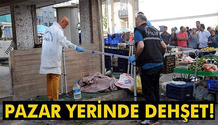 Pazar yerinde dayısına kurşun yağdırdı