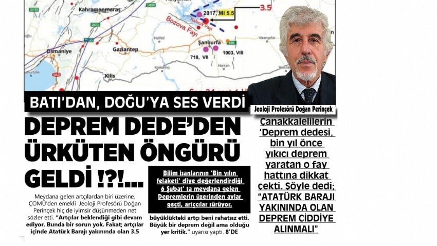   Batı'dan, Doğu' ya Ses Verdi Deprem Dede'den Ürküten Öngürü Geldi !?!...