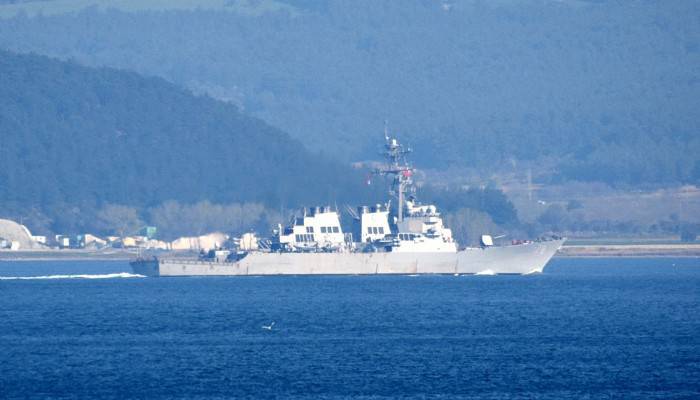 ABD savaş gemisi 'USS Porter', Çanakkale Boğazı'ndan geçti