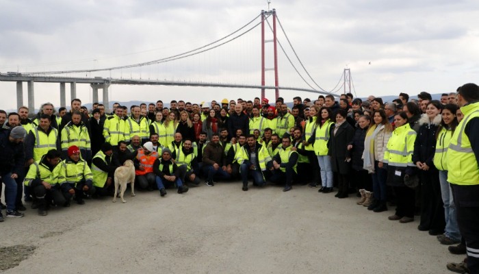 Cumhurbaşkanı Erdoğan, Çanakkale Köprüsü yapımında çalışan personelle telefonda konuştu