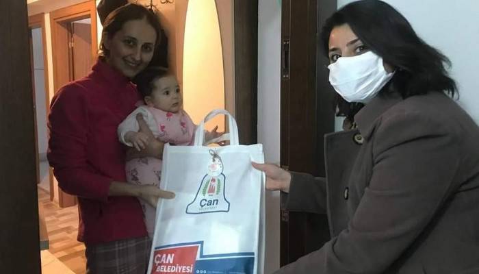 Çan Belediyesi 'hoş geldin bebek' projesi devam ediyor