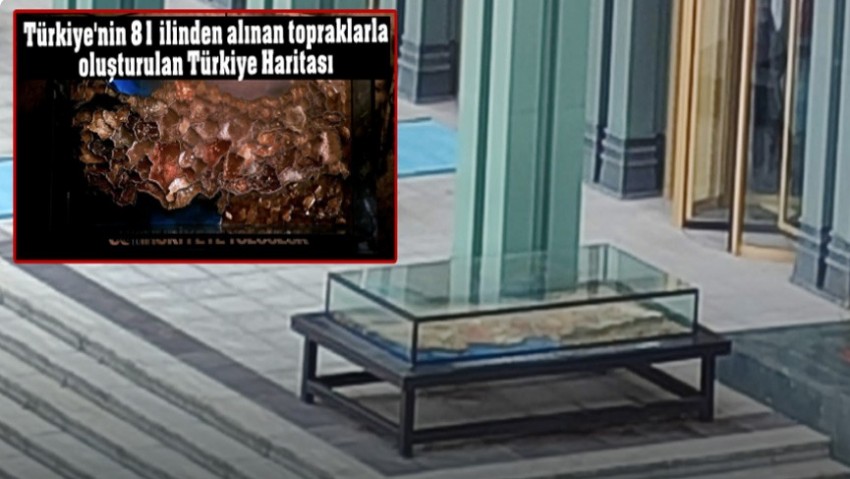 3 ton ağırlığındaki eser, Cumhurbaşkanı Erdoğan’a hediye edildi (VİDEO)