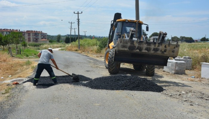 Dalyan’da yol çalışması