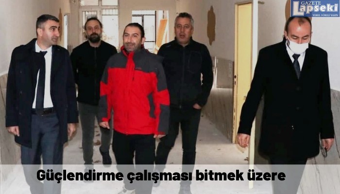 Güçlendirme çalışması bitmek üzere  