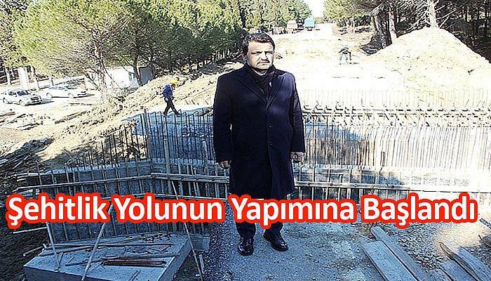  Şehitler Abidesi’ne giden yolun yapımına başlandı 