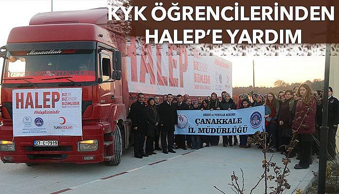 KYK öğrencilerinden Halep’e yardım