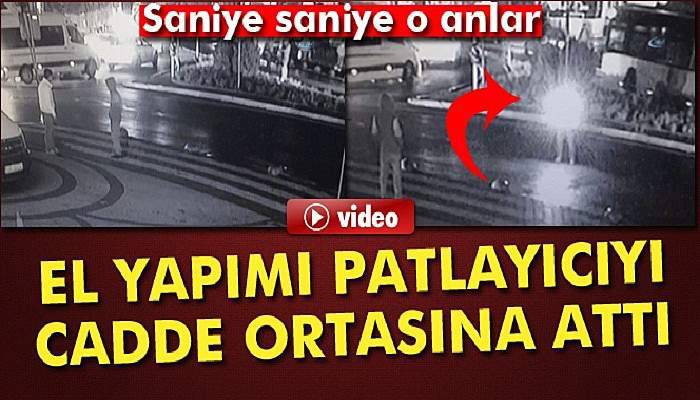 El yapımı patlayıcıyla saldırı güvenlik kamerasında