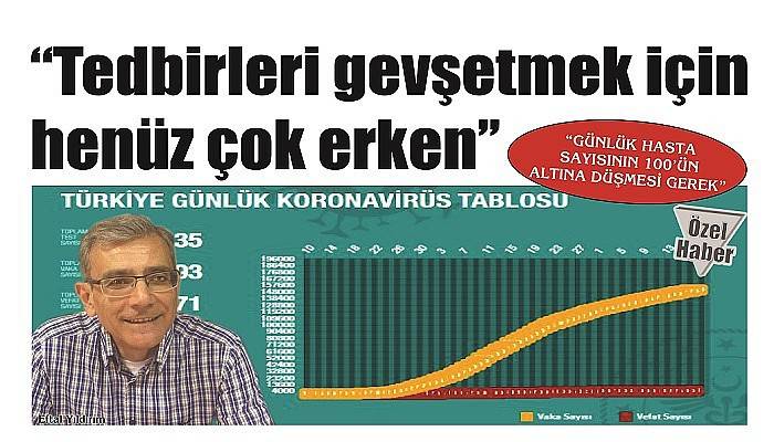 ''GÜNLÜK HASTA SAYISININ 100’ÜN ALTINA DÜŞMESİ GEREK''