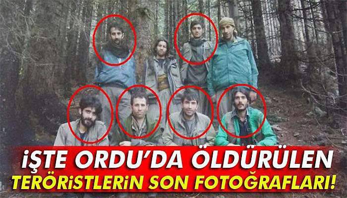 Ordu’da öldürülen teröristler fotoğraf da çekmiş!