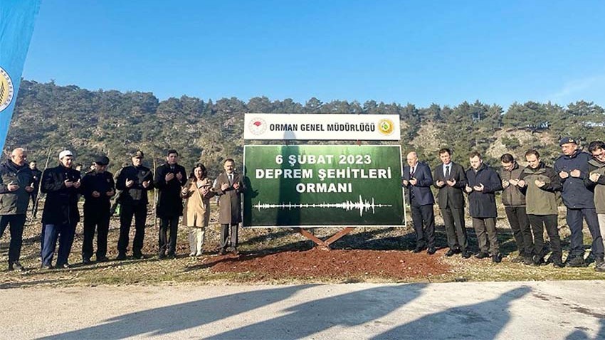 6 Şubat 2023 Deprem Şehitleri Ormanı kuruldu