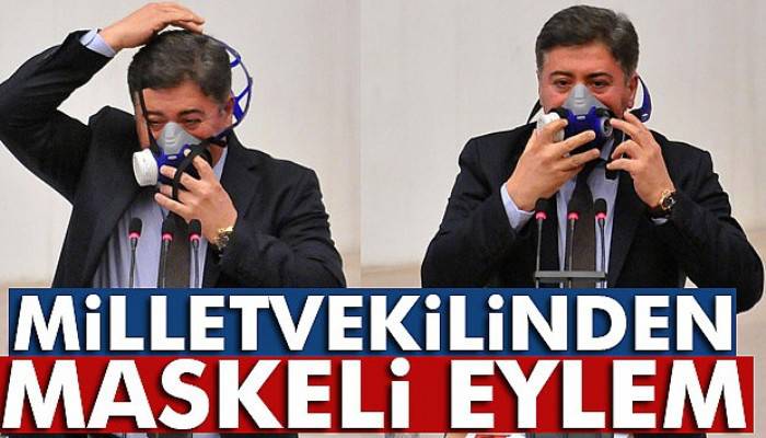 CHP’li vekilden TBMM Genel Kurulunda kürsüde maskeli eylem