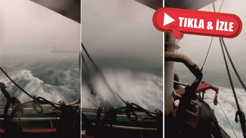 Çanakkale Boğazında fırtına! Balıkçılar zor anlar yaşadı 
