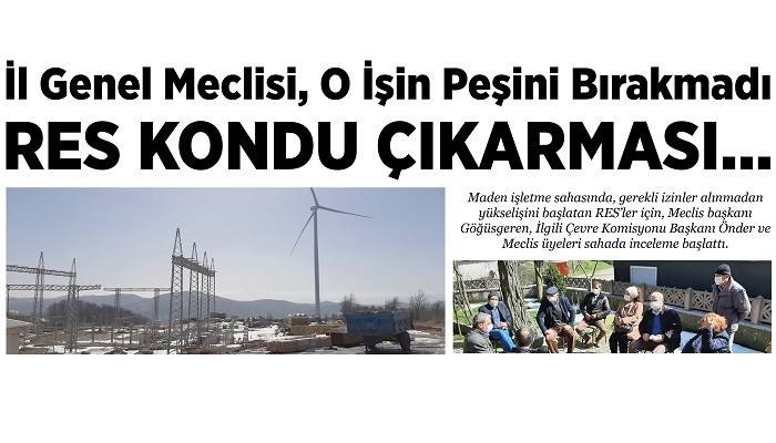 İl Genel Meclisi, O İşin Peşini bırakmadı: RES KONDU ÇIKARMASI...