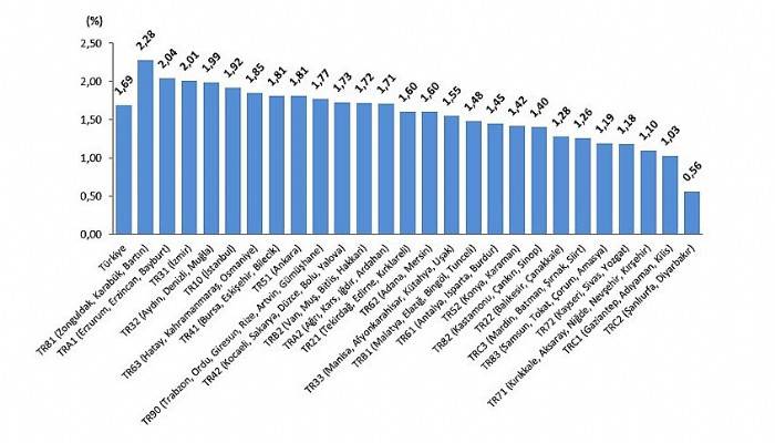 TÜFE Çanakkale'de 19.66 artiş gösterdi