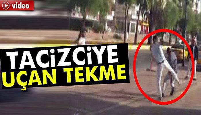 Tacizciye uçan tekme