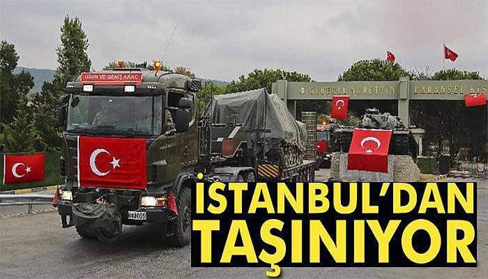 İstanbul'daki tanklar taşınmaya devam ediyor