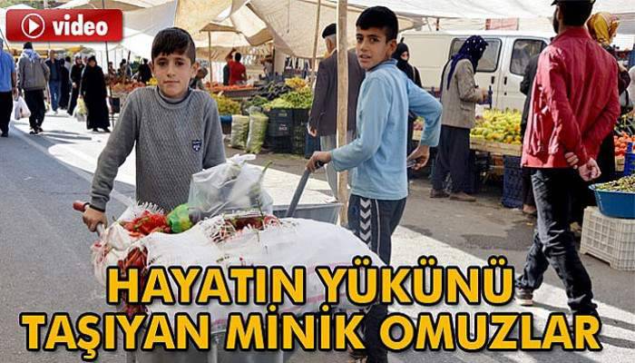 Hayatın yükünü taşıyan minik omuzlar aile bütçesine katkı sağlıyor