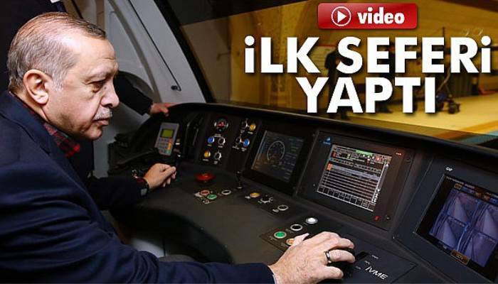  Cumhurbaşkanı Erdoğan vatman koltuğunda