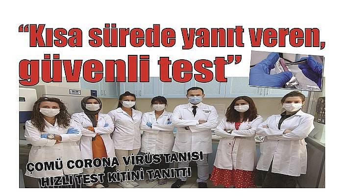 ÇOMÜ CORONA VİRÜS TANISI HIZLI TEST KİTİNİ TANITTI