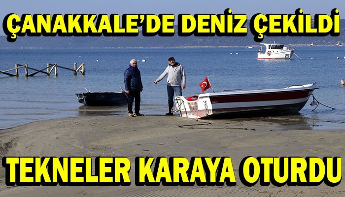  Deniz çekildi, tekneler karaya oturdu! (VİDEO) 