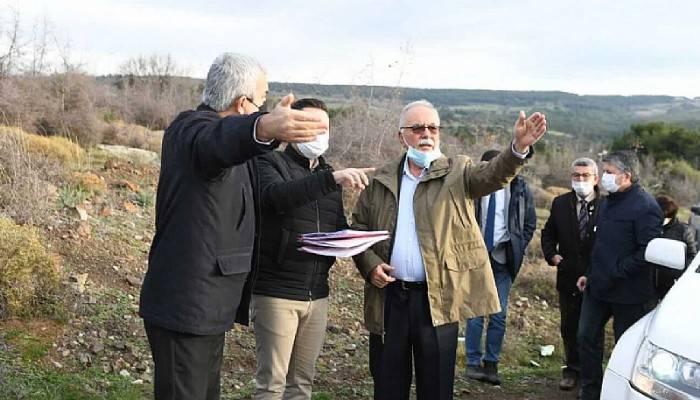 Yeni mezarlık alanında inceleme