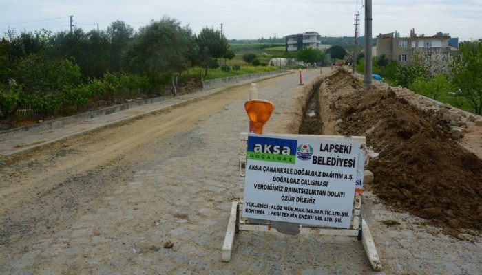 Lapseki Dalyan Mahallesinde Doğalgaz İçin Çalışmalar Yeniden Başladı