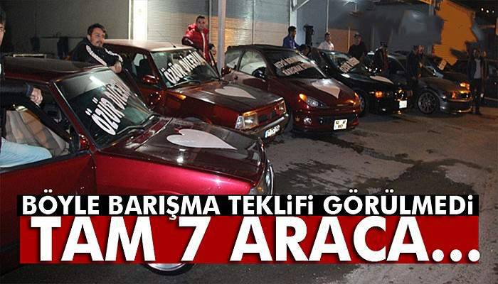 Böyle barışma teklifi görülmedi: Tam 7 araca...