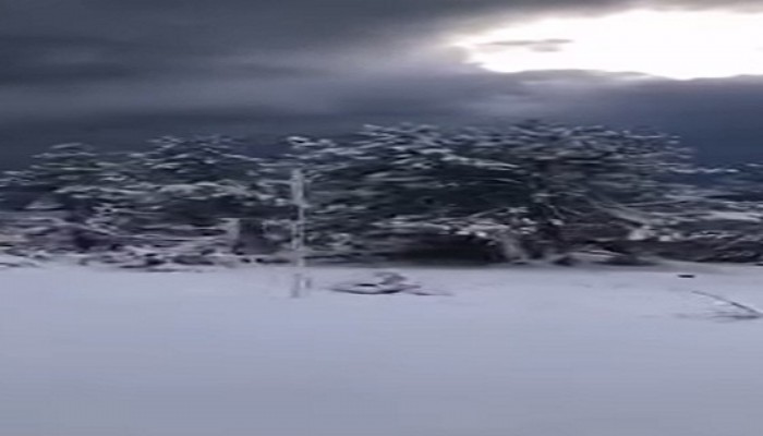 Merkezde Yağmur Beklerken Zirveye Kar Yağdı(VİDEO)