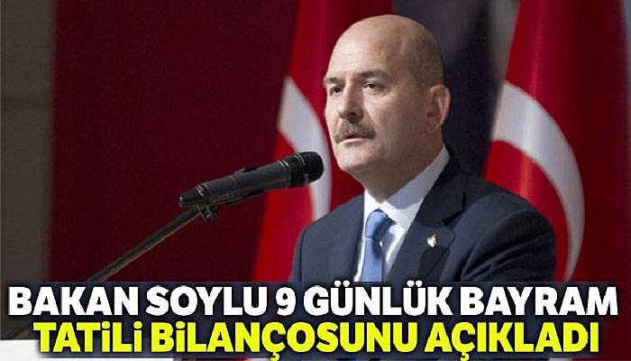 Bakan Soylu: 'Bayramda 39 il merkezinde 73 kaza oldu'