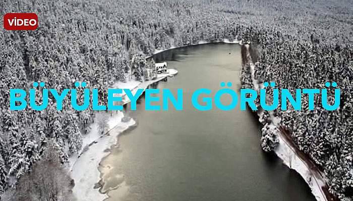 Gölcük Tabiat Parkı’nın gökyüzünden görüntüsü büyüledi