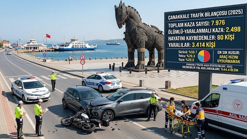 Çanakkale’de acı trafik bilançosu: 2025 yılında 80 kişi hayatını kaybetti