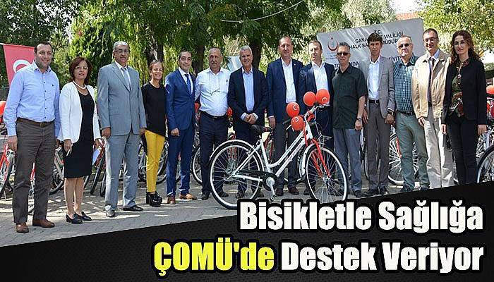  Bisikletle Sağlığa ÇOMÜ'de Destek Veriyor 