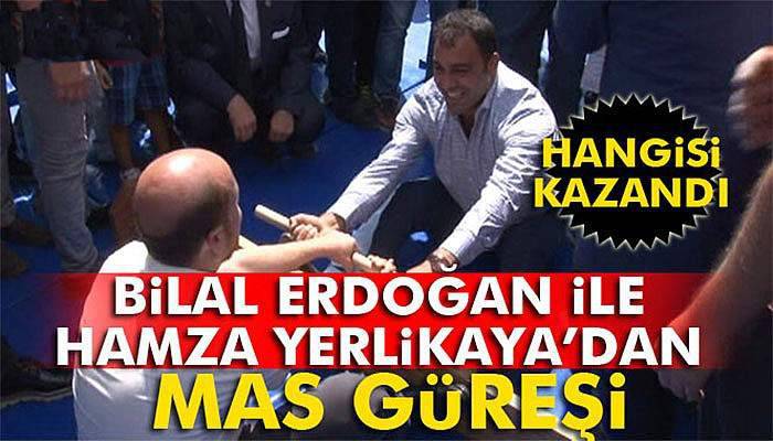 Bilal Erdoğan ve Hamza Yerlikaya'nın güreşi eşitlikle sonuçlandı