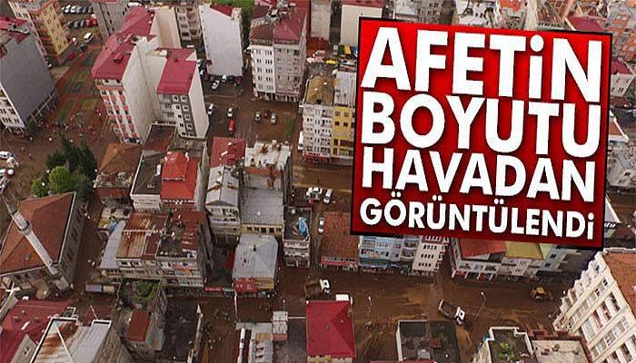 Beşikdüzü havadan çamur deryasını andırıyor