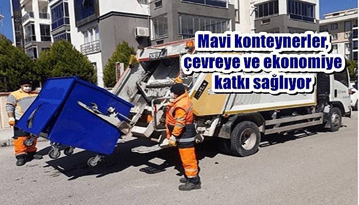 Mavi konteynerler, çevreye ve ekonomiye katkı sağlıyor