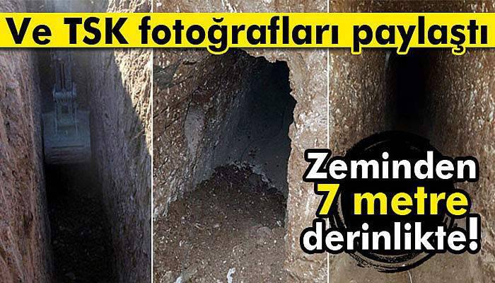 TSK, Mardin sınırında bulunan tünelin fotoğraflarını paylaştı