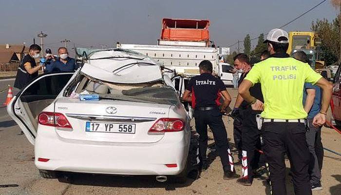 Askeri personel ve eşi kazada öldü, çocukları yaralı kurtuldu