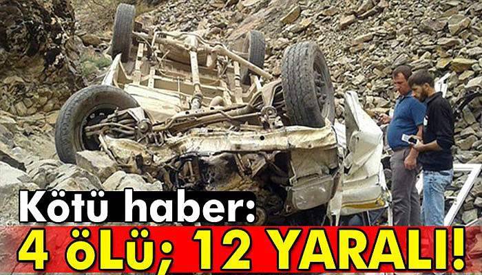 Bingöl’de trafik kazası: 4 ölü, 12 yaralı