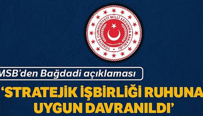 MSB: 'Operasyonda stratejik işbirliği ruhuna uygun davranıldı'