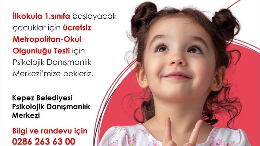 Belediyeden “Gelişimsel ve Okul Olgunluğu” testleri