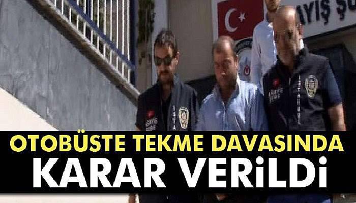 Belediye otobüsünde hemşireye tekme atan şahıs tahliye oldu