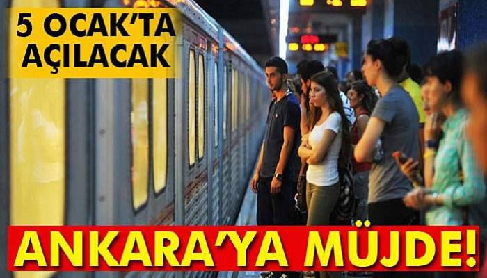  Keçiören metrosu 5 Ocak'ta açılacak