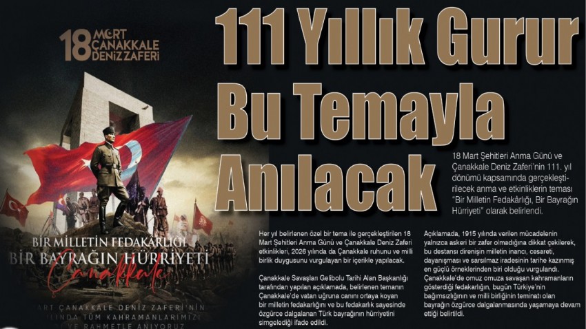 111 Yıllık Gurur Bu Temayla Anılacak
