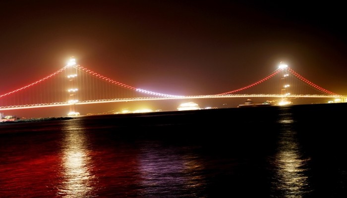 1915 Çanakkale Köprüsü ışıl ışıl