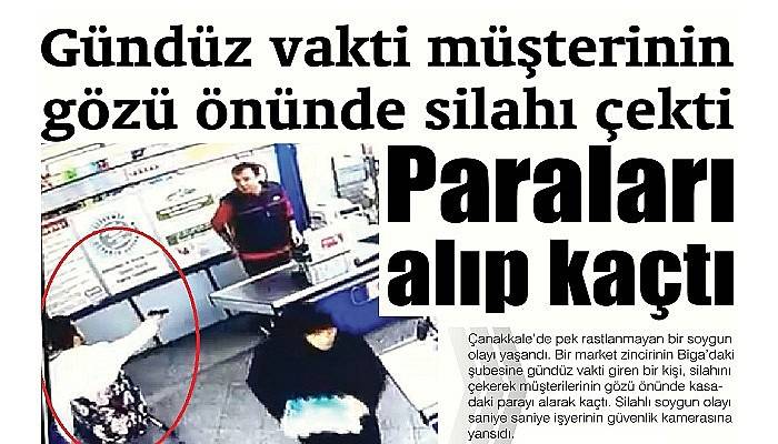 Gündüz vakti müşterinin gözü önünde silahı çekti Paraları alıp kaçtı