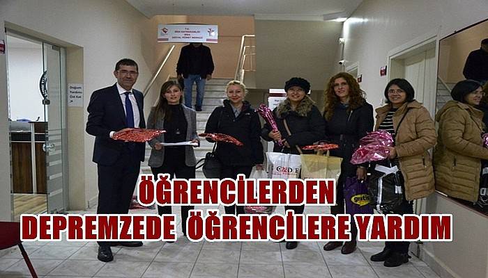 Öğrencilerden depremzede öğrencilere yardım