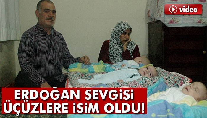 Suriyeli aile üçüzlerine Cumhurbaşkanı Erdoğan'ın ismini verdi
